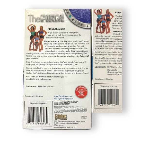 The Firm Body Sculpting System 3 VHS Tape Set Vintage NWT Video Only No Equipmen - Picture 7 of 8